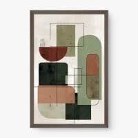 Quadro Decorativo Abstrato Harmonia Terracota - Quadrart