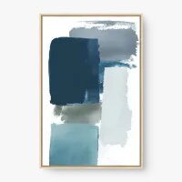 Quadro Decorativo Abstrato Brisa Marinha 1 - Quadrart