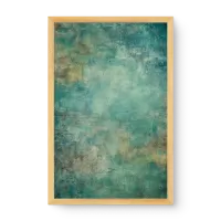 Quadro Decorativo Abstrato Pátina Verde - Quadrart