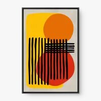 Quadro Decorativo Abstrato Geometria do Sol - Quadrart