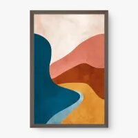 Quadro Decorativo Abstrato Horizonte de Cores 3 - Quadrart Quadro Decorativo Abstrato Horizonte de Cores 3 - Quadrart