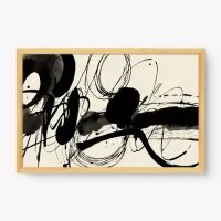 Quadro Abstrato Fluxo de Energia – moderno em preto e branco