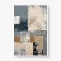 Quadro Abstrato Concreto Suave 1 – moderno, neutro e elegante