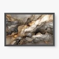 Quadro Decorativo Abstrato Rios de Ouro - Quadrart Quadro Decorativo Abstrato Rios de Ouro - Quadrart
