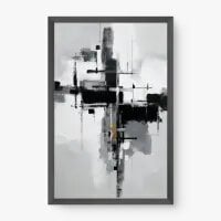 Quadro Decorativo Abstrato Horizonte Urbano - Quadrart Quadro Decorativo Abstrato Horizonte Urbano - Quadrart