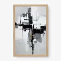 Quadro Decorativo Abstrato Horizonte Urbano - Quadrart