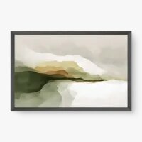 Quadro Decorativo Abstrato Montanhas da Bruma - Quadrart Quadro Decorativo Abstrato Montanhas da Bruma - Quadrart