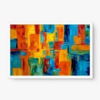 Quadro Decorativo Abstrato Aurora Urbana - Quadrart