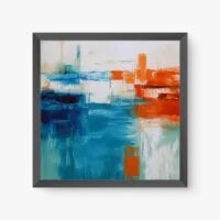 Quadro Decorativo Abstrato Calmaria Flamejante - Quadrart Quadro Decorativo Abstrato Calmaria Flamejante - Quadrart