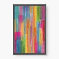 Quadro Decorativo Abstrato Chuva de Cores - Quadrart Quadro Decorativo Abstrato Chuva de Cores - Quadrart
