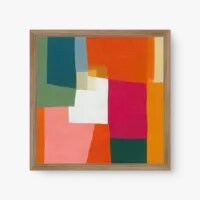 Quadro Decorativo Abstrato Alegria Geométrica - Quadrart