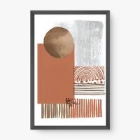 Quadro Decorativo Abstrato Harmonia Boho 1 - Quadrart Quadro Decorativo Abstrato Harmonia Boho 1 - Quadrart