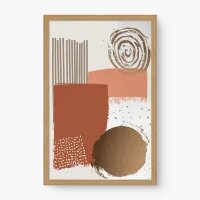 Quadro Decorativo Abstrato Harmonia Boho 3 - Quadrart Quadro Decorativo Abstrato Harmonia Boho 3 - Quadrart