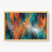Quadro Decorativo Abstrato Fusão de Fogo e Água - Quadrart