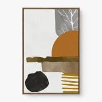 Quadro Decorativo Abstrato Nascer Terracota - Quadrart