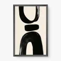 Quadro Decorativo Abstrato Pinceladas Minimalistas - Quadrart