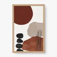 Quadro Decorativo Abstrato Tons de Café - Quadrart