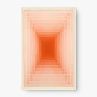 Quadro Decorativo Abstrato Infinito Laranja - Quadrart