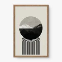 Quadro Decorativo Abstrato Dualidade Geométrica 2 - Quadrart