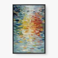 Quadro Decorativo Abstrato Reflexos Coloridos - Quadrart