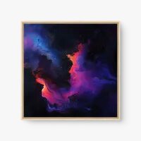 Quadro Decorativo Abstrato Nebulosa Roxa - Quadrart