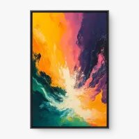 Quadro Decorativo Abstrato Impacto Cósmico - Quadrart