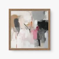 Quadro Decorativo Abstrato Serenidade em Tons Neutros - Quadrart
