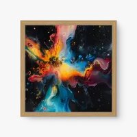 Quadro Decorativo Abstrato Nascimento Estelar - Quadrart