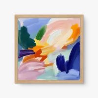 Quadro Decorativo Abstrato Pinceladas de Alegria - Quadrart