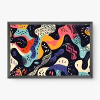 Quadro Decorativo Abstrato Formas em Festa - Quadrart
