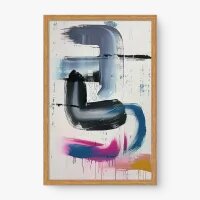 Quadro Decorativo Abstrato Fluxo Dinâmico - Quadrart