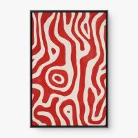Quadro Decorativo Abstrato Pulsar Escarlate - Quadrart