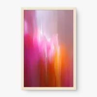 Quadro Decorativo Abstrato Luminosa Rosa - Quadrart