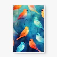 Quadro Decorativo Aquarela Little Birds - Quadros estilo aquarela Quadro Decorativo Aquarela Little Birds - Quadros estilo aquarela