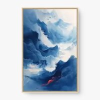 Quadro Decorativo Abstrato Azul dos Ventos - Quadrart