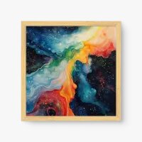 Quadro Decorativo Abstrato Nebulosa Cromática - Quadrart