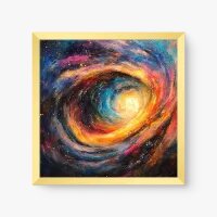 Quadro Decorativo Abstrato Buraco Colorido - Quadrart