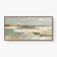 Quadro Decorativo Abstrato Areia e Mar - Quadrart