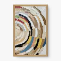 Quadro Decorativo Abstrato Círculos Brush - Quadrart