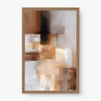 Quadro Decorativo Abstrato Brilho do Âmbar - Quadrart