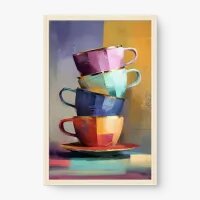 Quadro Decorativo Xicaras - Quadrart Quadro Decorativo Xicaras - Quadrart