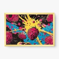 Quadro Decorativo Explosão de Framboesas - Quadrart