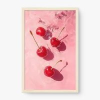 Quadro Decorativo Cerejas 2 – Quadro de frutas moderno