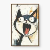 Quadro Decorativo Frajola Assustado - Quadrart