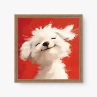 Quadro Decorativo Doguinho Feliz – Arte Alegre e Encantadora