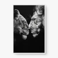 Quadro Decorativo Força e Amor – Quadro Leão e Filhote