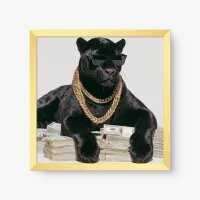 Quadro Decorativo Black Panther King – Arte Animal Moderna