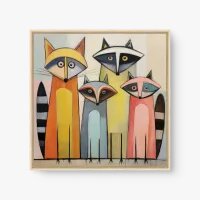 Quadro Decorativo Gangue dos Guaxinins – Arte Moderna