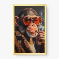 Quadro Decorativo Chimp Groove – Arte Animal Moderna