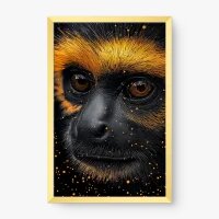 Quadro Decorativo Olhar Primata – Arte Animal Moderna